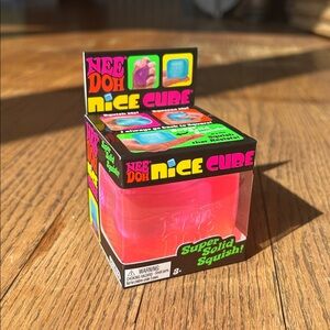 NeeDoh Nice Cube Viral Super Squish Stress Squeeze Toy Pink Easter Basket Gift